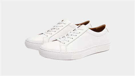 mens minimal white sneakers